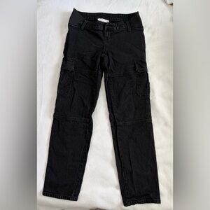 Black Side Panel Maternity Jeans